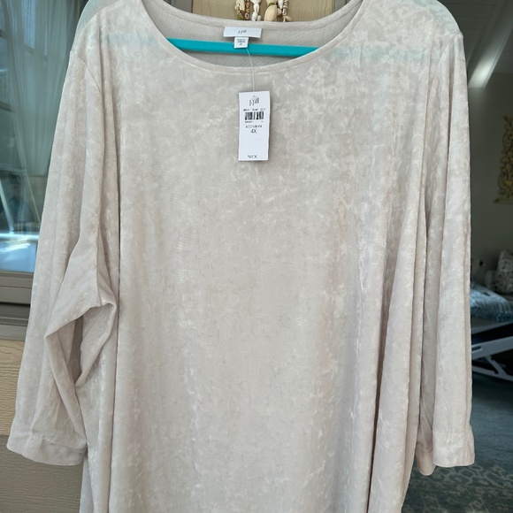 NWT J. Jill Crushed Velvet A-Line Top (4X) - Picture 7 of 16